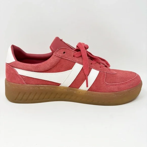 Gola Grandslam Suede Sneakers Coral/Off White/Gum Size 8 - Picture 12 of 16